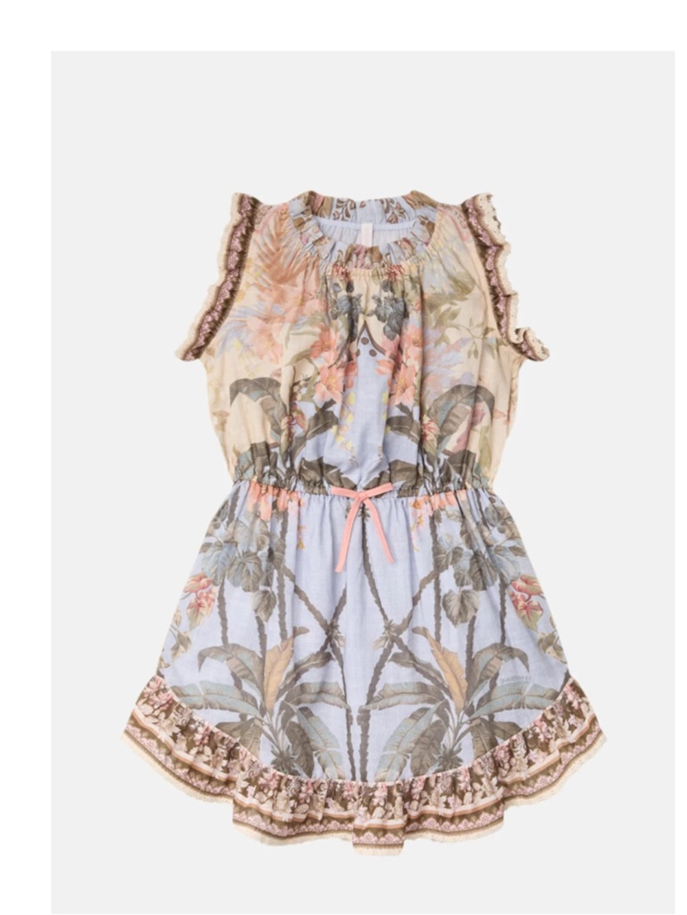 Zimmermann Girls Wylie flip blue floral boho resortwear upscale vacay dress 4